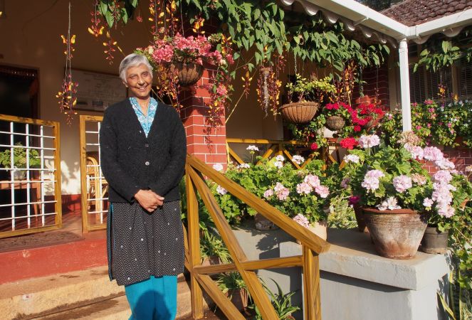 Hirekolale estate owner Lekha Chandrashekar has 50 years of experience with growing coffe plants.